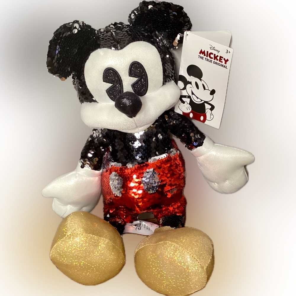 Disney’s Sequined Mickey Mouse Plushie NWT - Picture 1 of 3